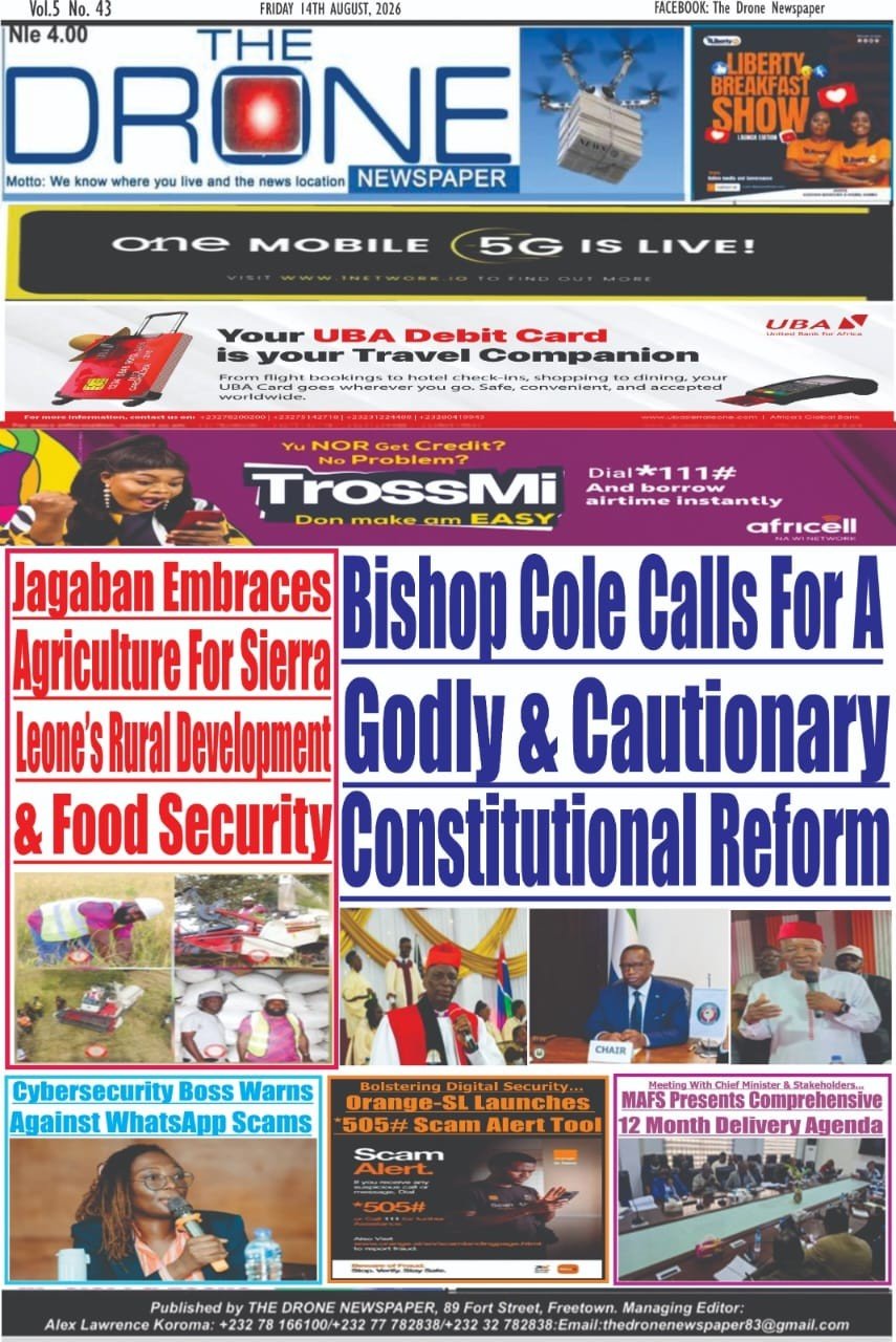 The Drone Newspaper: “Jagaban Embraces Agriculture For Sierra Leone’s Rural Development & Food Security”